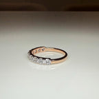 14K Solid Gold Lab Grown Diamond Half Eternity Band