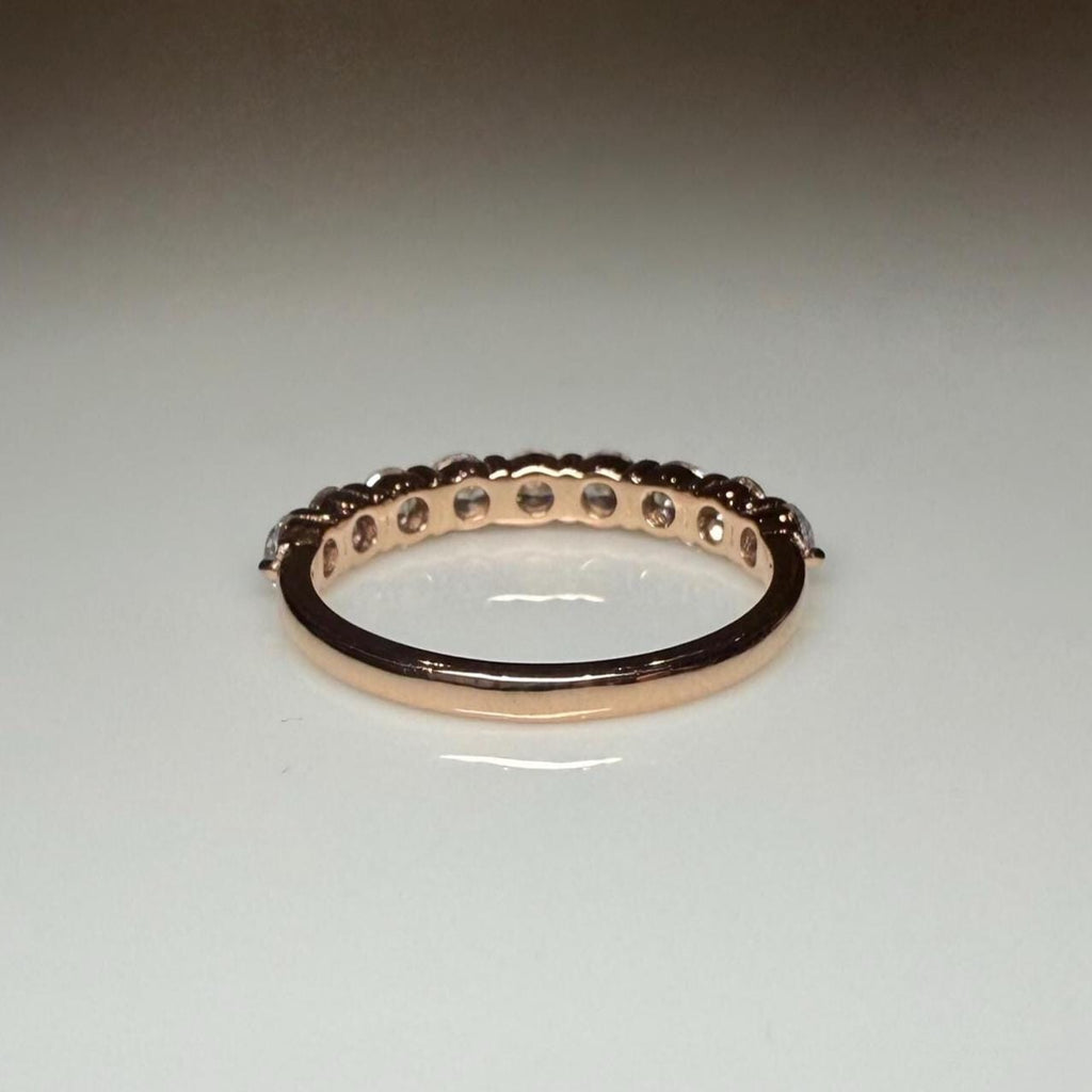 14K Gold Lab Grown Diamond Wedding Band | SGL Certified Half Eternity Ring