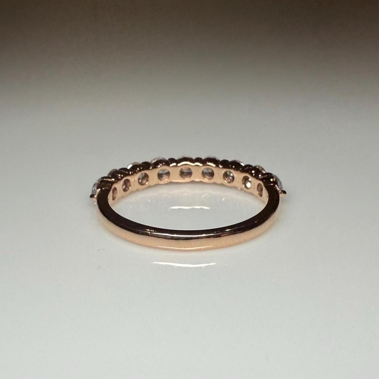 14K Gold Lab Grown Diamond Wedding Band | SGL Certified Half Eternity Ring