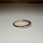 14K Gold Lab Grown Diamond Wedding Band | SGL Certified Half Eternity Ring