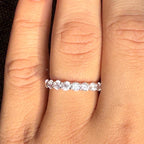 14K Gold Lab Grown Diamond Wedding Band | SGL Certified Half Eternity Ring
