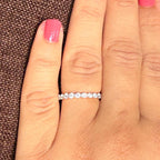 14K Gold Lab Grown Diamond Eternity Band | Stackable Wedding Ring
