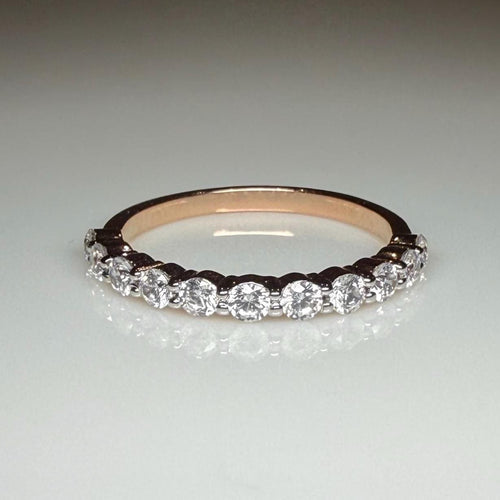 14K Gold Lab Grown Diamond Eternity Band | Stackable Wedding Ring