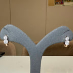14K Gold Lab Grown Diamond Hoop Earrings | Huggie Earrings