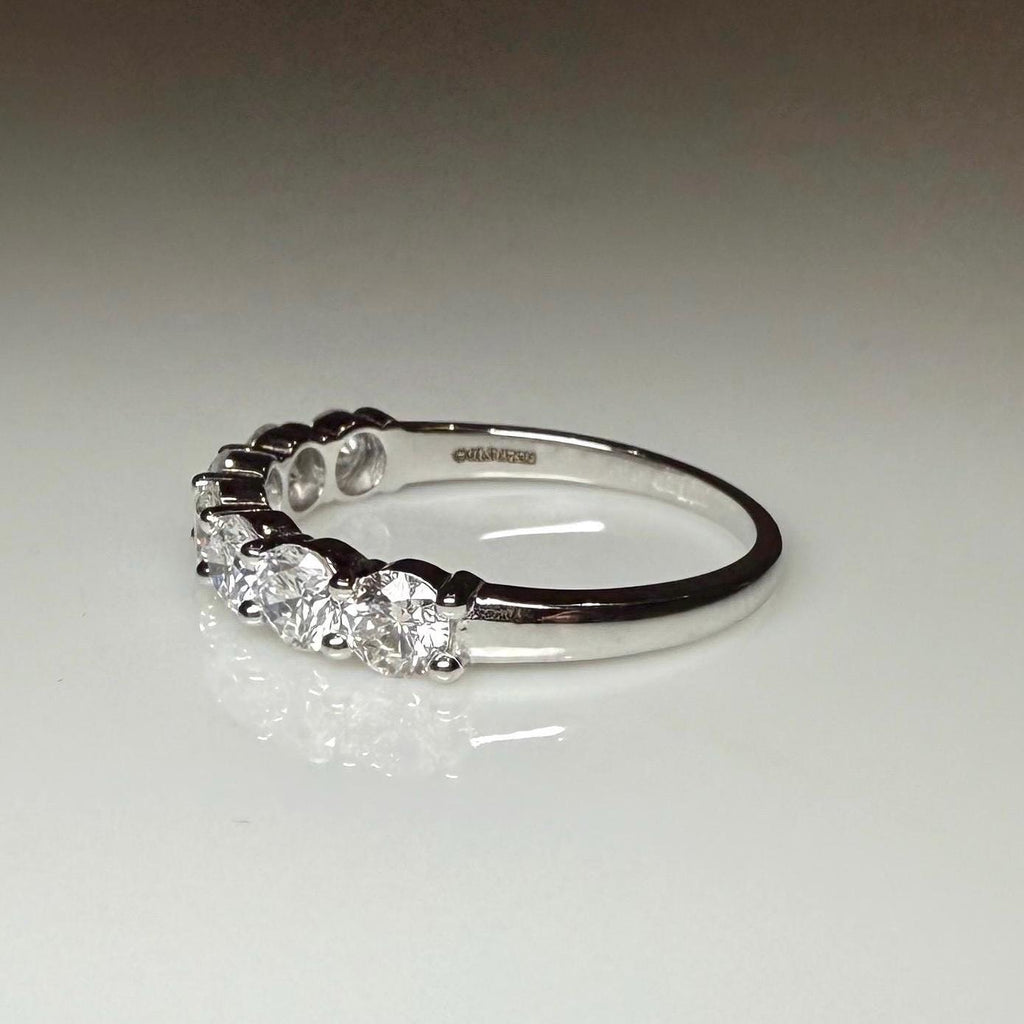 14K Gold Lab Grown Diamond Wedding Band | Seven Stone Eternity Ring