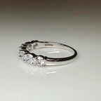 14K Gold Lab Grown Diamond Wedding Band | Seven Stone Eternity Ring