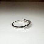 14K Gold Lab Grown Diamond Wedding Band | Seven Stone Eternity Ring