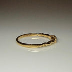 Lab Grown Diamond 14K Gold Three Stone Ring | Dainty Promise Ring