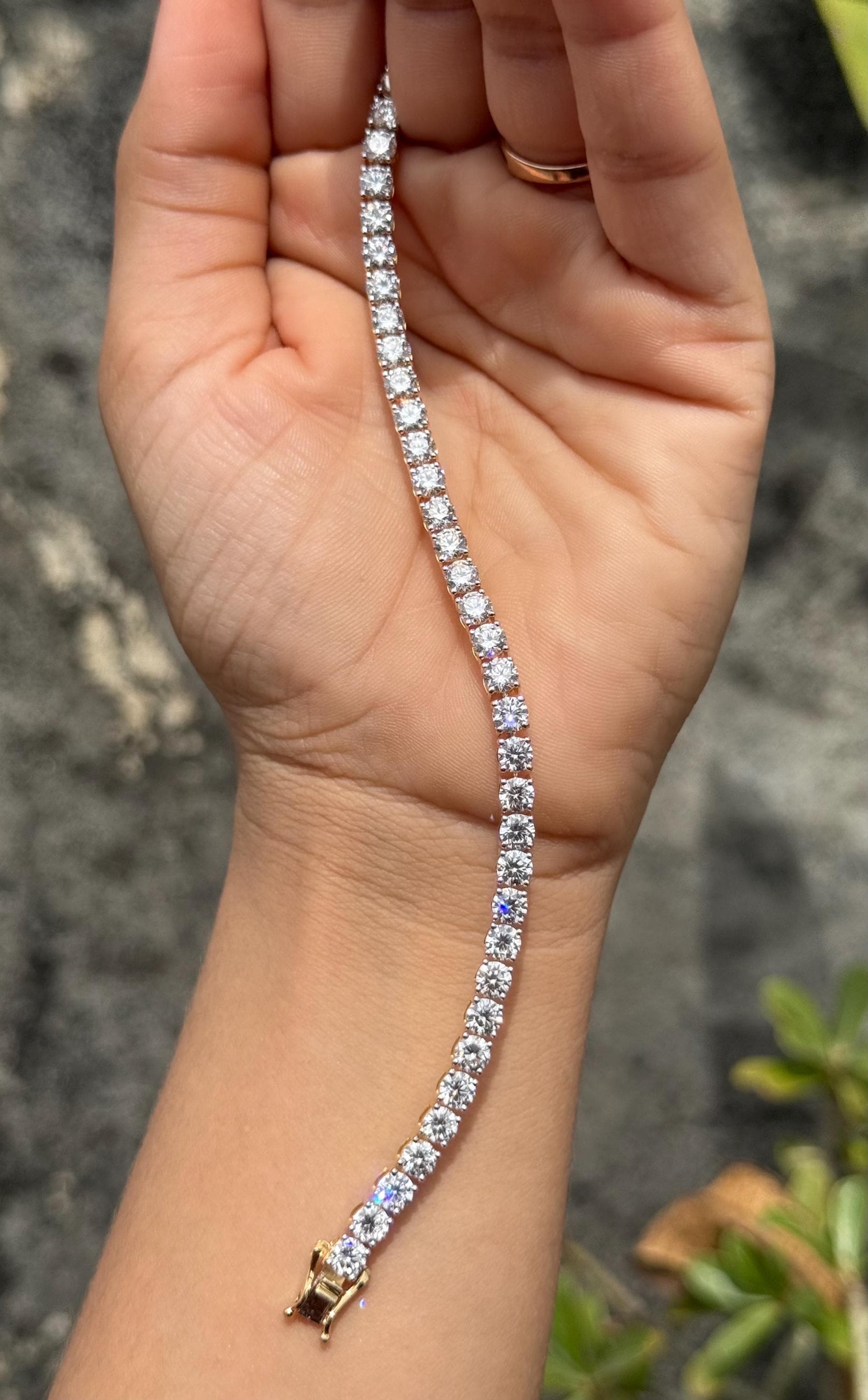 Lab Grown Diamond Tennis Bracelet: 14K Gold, SGL Certified, 4.5mm