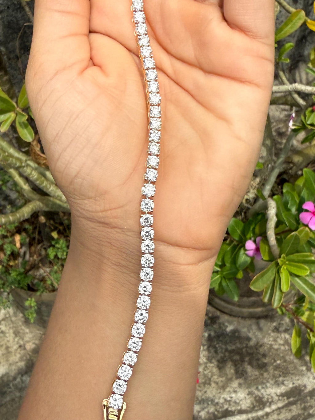 Lab Grown Diamond Tennis Bracelet: 14K Gold, SGL Certified, 4.5mm