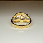 Lab Grown Diamond Toi et Moi Ring | 14K Gold Round & Pear Engagement Ring