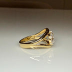 Lab Grown Diamond Toi et Moi Ring | 14K Gold Round & Pear Engagement Ring