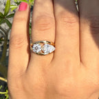 Lab Grown Diamond Toi et Moi Ring | 14K Gold Round & Pear Engagement Ring