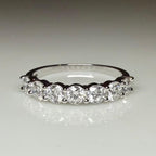 14K Gold Lab Grown Diamond Wedding Band | Seven Stone Eternity Ring