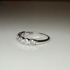 14K Gold Lab Grown Diamond Wedding Band | Seven Stone Eternity Ring