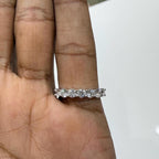 14K Gold Lab Grown Diamond Wedding Band | Seven Stone Eternity Ring