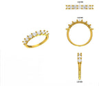 14K Gold Lab Grown Diamond Wedding Band | Seven Stone Eternity Ring