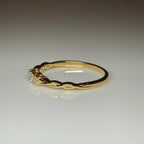 Lab Grown Diamond 14K Gold Three Stone Ring | Dainty Promise Ring