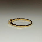 Lab Grown Diamond 14K Gold Three Stone Ring | Dainty Promise Ring