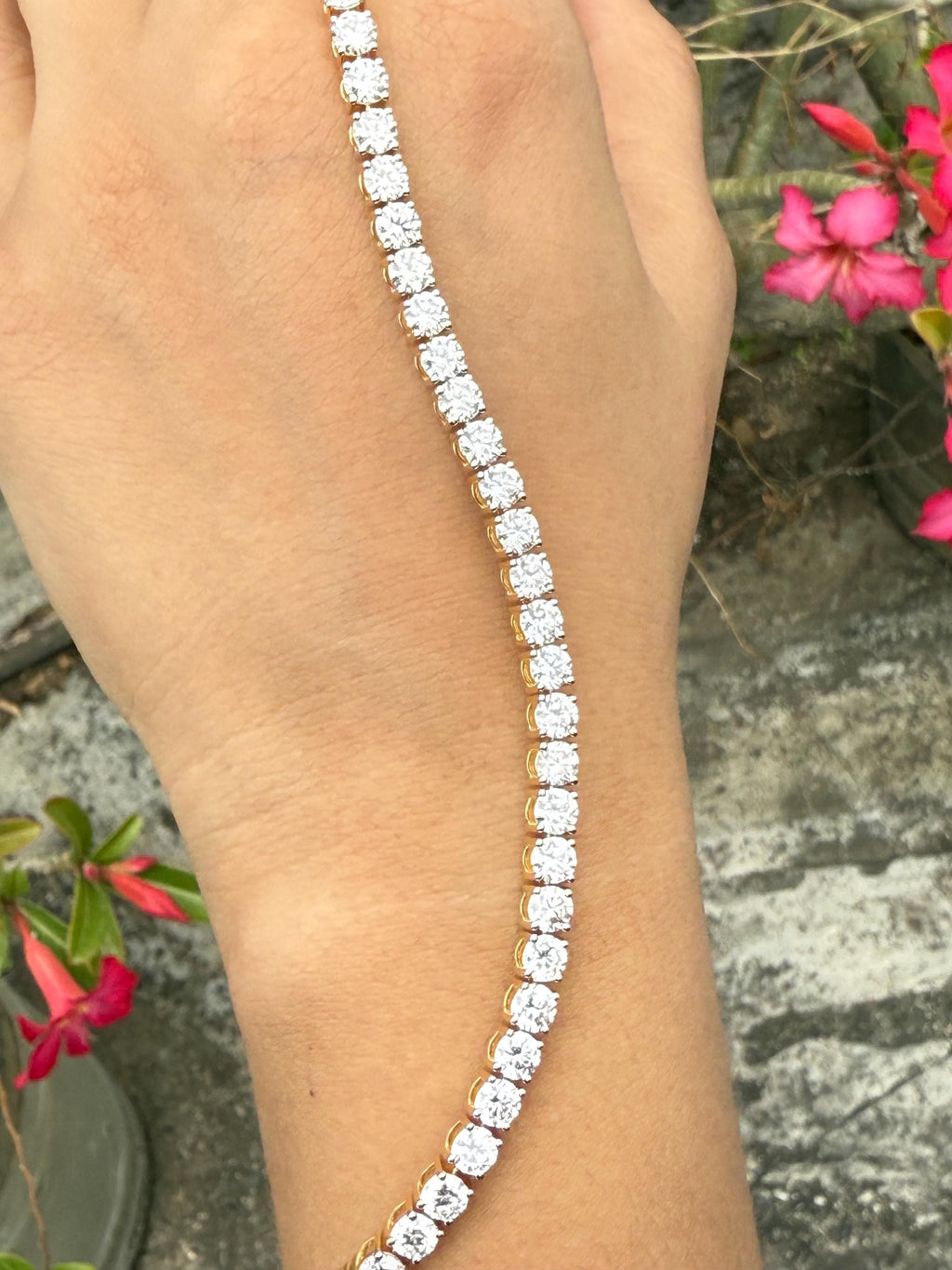 Lab Grown Diamond Tennis Bracelet: 14K Gold, SGL Certified, 4.5mm