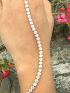 Lab Grown Diamond Tennis Bracelet: 14K Gold, SGL Certified, 4.5mm