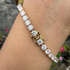 Lab Grown Diamond Tennis Bracelet: 14K Gold, SGL Certified, 4.5mm