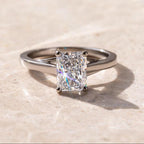 2ct Radiant Lab Grown Diamond Engagement Ring | 14K Gold Solitaire, IGI Certified