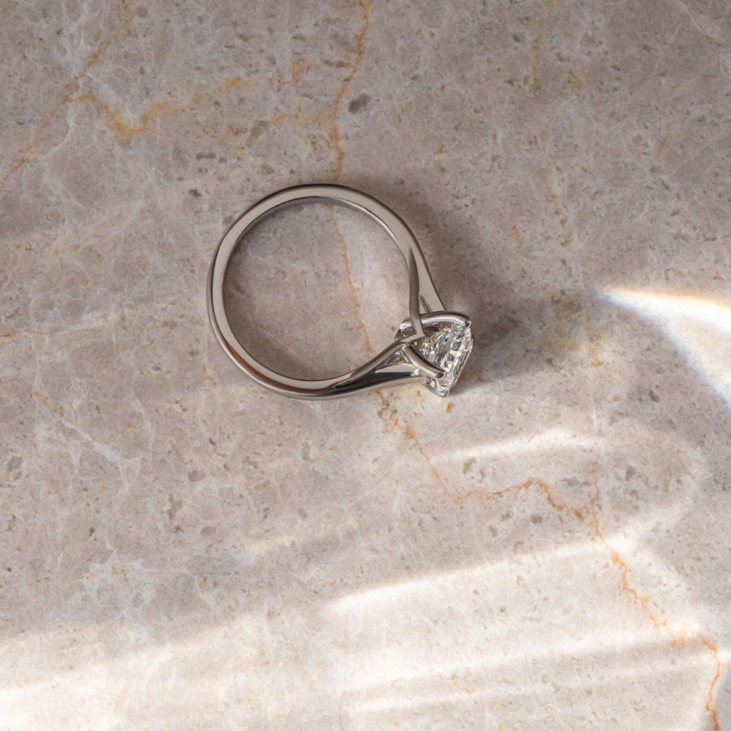 2ct Radiant Lab Grown Diamond Engagement Ring | 14K Gold Solitaire, IGI Certified