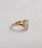 1ct Marquise Lab Grown Diamond Ring | 14K Gold Solitaire, IGI Certified