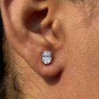 IGI Certified Lab Grown Oval Diamond Stud Earrings | 14K Gold
