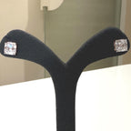 IGI Certified Lab Grown Diamond Stud Earrings | 14K Gold Asscher Cut