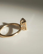 3ct Radiant Lab Diamond Ring | 14K Gold Bezel Solitaire (IGI Certified)