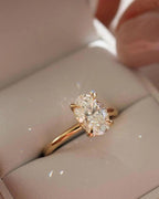 2ct Oval Lab Grown Diamond Engagement Ring | 14K Gold, IGI Certified