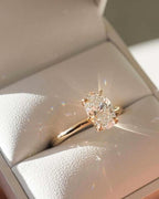 2ct Oval Lab Grown Diamond Engagement Ring | 14K Gold, IGI Certified