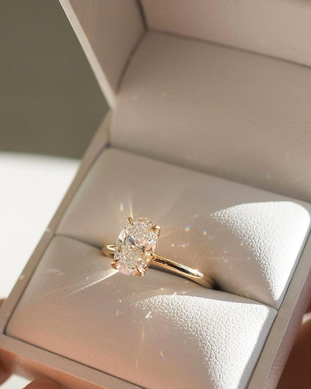 2ct Oval Lab Grown Diamond Engagement Ring | 14K Gold, IGI Certified