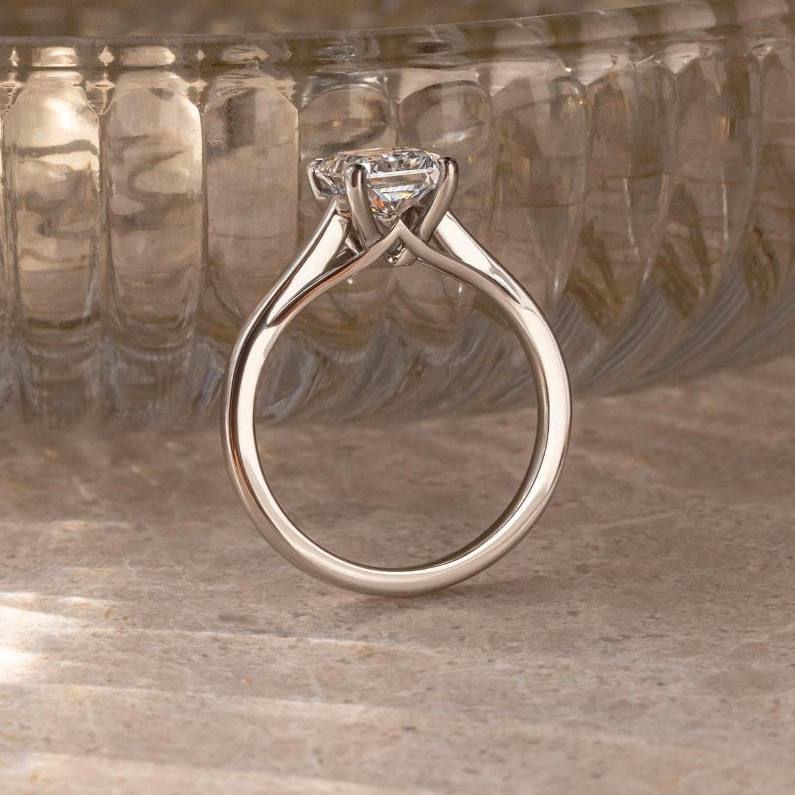 2ct Radiant Lab Grown Diamond Engagement Ring | 14K Gold Solitaire, IGI Certified