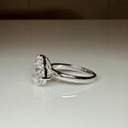 6CT Lab Grown Diamond Toi et Moi Ring: 14K Gold Heart & Emerald Cut