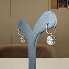 IGI Certified 4CTW Lab Grown Diamond Hoop Earrings | 14K Gold Dangles