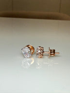 IGI Certified Lab Grown Oval Diamond Stud Earrings | 14K Gold