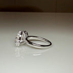6CT Lab Grown Diamond Toi et Moi Ring: 14K Gold Heart & Emerald Cut