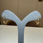 14K Gold Lab Grown Diamond Huggie Earrings | Pavé Hoop Pair