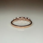 Round Lab Grown Diamond Ring | 14K Gold Trellis Anniversary Band