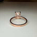 3.30ct Radiant Cut Lab Grown Diamond Engagement Ring | 14K Gold Hidden Halo