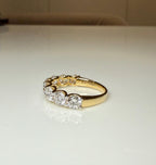 14K Gold Lab Grown Diamond Wedding Band | Half Eternity Promise Ring