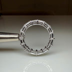 Emerald Cut Lab Grown Diamond Band: 14K Solid Gold Eternity Ring, 3CTW SGL Certified