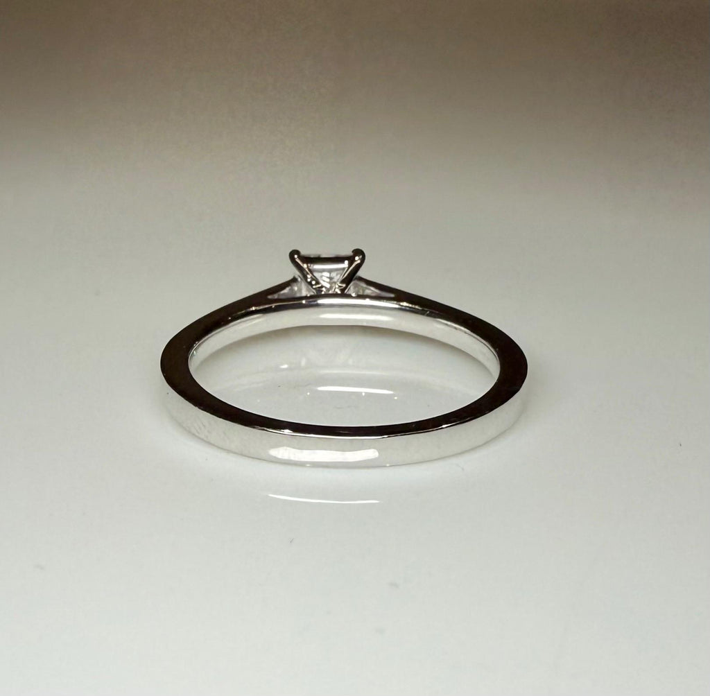 Princess Cut Lab Grown Diamond Ring: 14K Gold Solitaire, IGI Certified