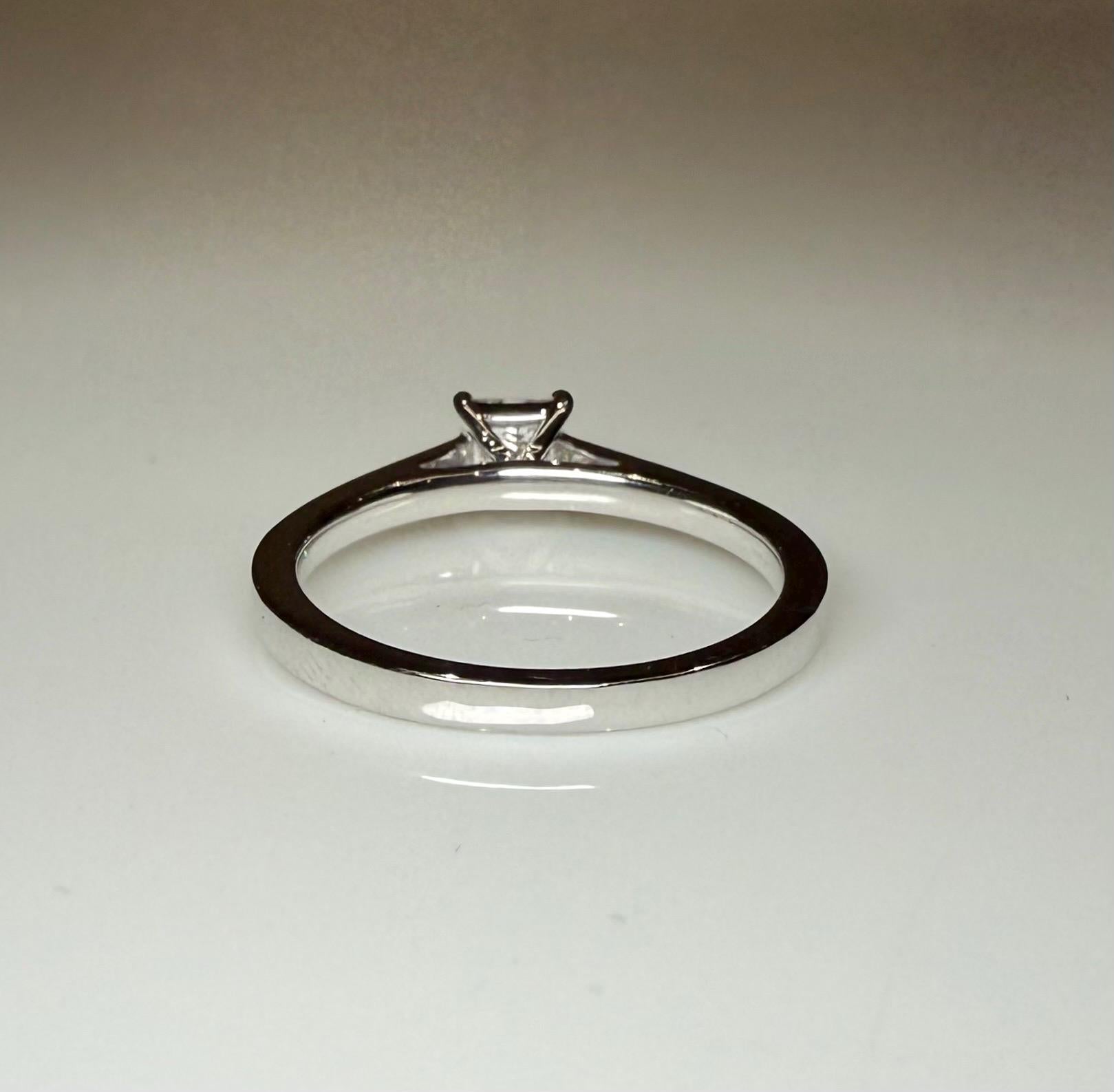 Princess Cut Lab Grown Diamond Ring: 14K Gold Solitaire, IGI Certified