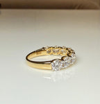 14K Gold Lab Grown Diamond Wedding Band | Half Eternity Promise Ring