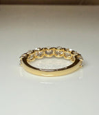 14K Gold Lab Grown Diamond Wedding Band | Half Eternity Promise Ring