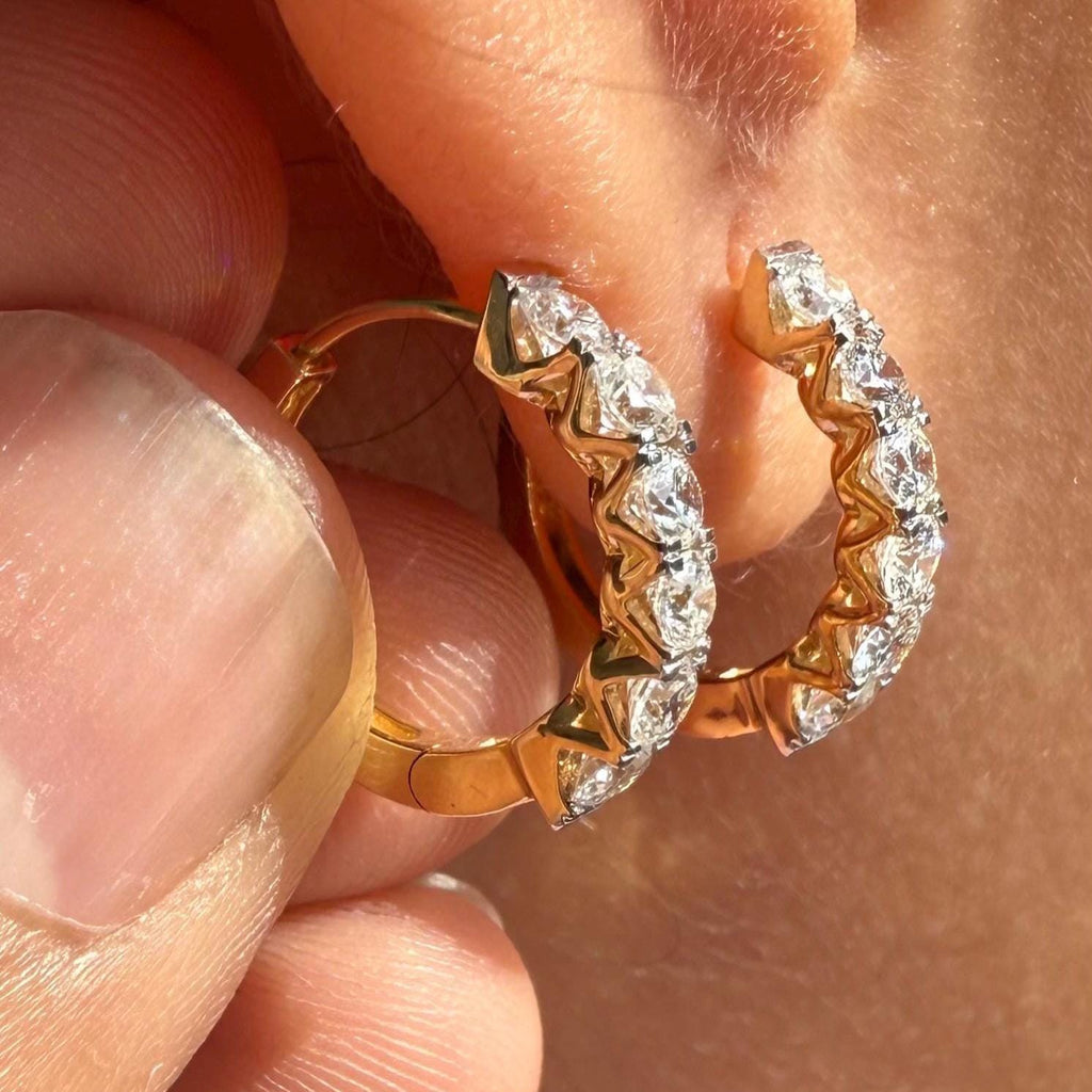 14K Gold Lab Grown Diamond Huggie Earrings (1.00 ctw)